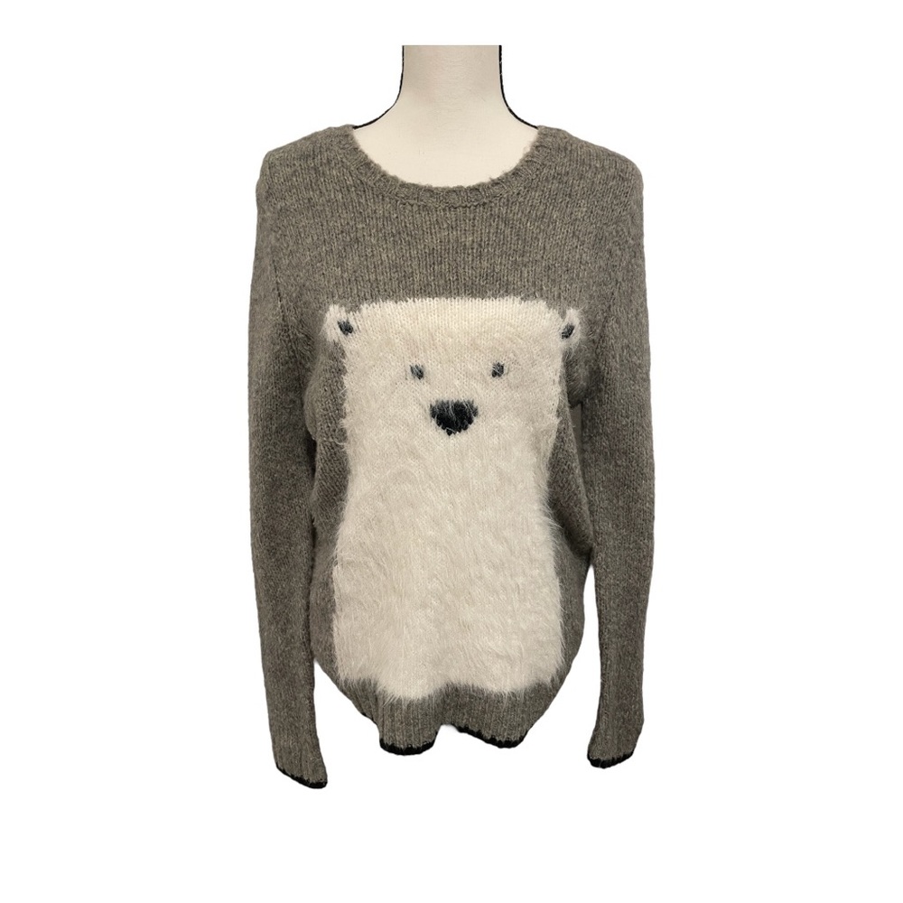 Yumi Knightwear Wool Blend Polar Bear Sweater